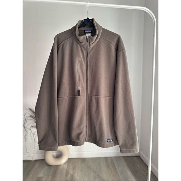 Vintage Patagonia Synchilla Marsupial Zip Fleece Jacket Men's XL Green Gray - Picture 1 of 5